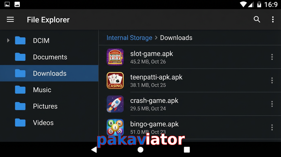 Main screen of Pakaviator gameapk page for PK players