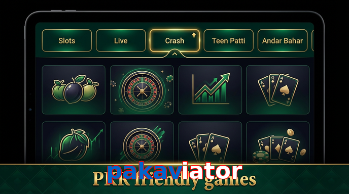 Game list for Pakaviator games section