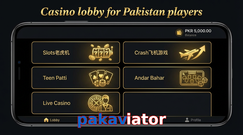 Lobby view of Pakaviator for Pakistan users