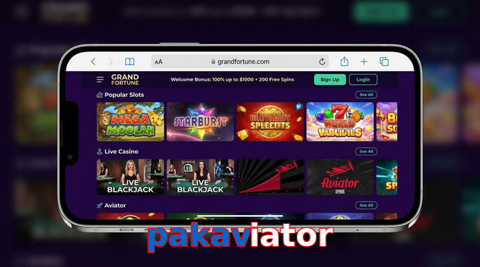 Main screen of Pakaviator ios page for PK players